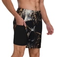 thumbnail image 2 of Fotbe Gold Pattern Black Skull Men’s Swim Trunks Quick Dry Swim Shorts Board Shorts with Mesh Lining-Large, 2 of 9