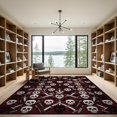 thumbnail image 2 of ODIKA 9'x12' Washable Area Rug Horror Gothic Skull Novelty Goth Vintage Spooky Border Ghost Flowing Dynamic for Dining Room, Basement, Large Office, Non-Slip Chair-Friendly, 2 of 7