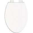 thumbnail image 2 of Delta Morgan Slow-Close Elongated Closed Front Plastic Toilet Seat with NoSlip Bumpers in White, 2 of 2