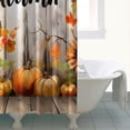 thumbnail image 4 of Hello Autumn Pumpkin Sunflower Shower Curtain,Reusable Bath Curtain with Hooks Retro Polyester Fabric Bathroom Curtains for Thanksgiving Day Fall Party Home Decor, 4 of 5