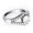 White steel, variant on Women's Stainless Steel Ring with White Diamond Inlay Simple Geometric Ring for Her Stainless Steel Band Ring with Diamond Accent Ring Gift for Women