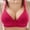 Hot Pink, variant on KIHOUT Discount 3PC Woman's Embroidered Glossy Comfortable Breathable Bra Underwear No Rims