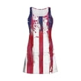 thumbnail image 5 of Danhjin 4th of July Tankini Swimsuits for Women Independence Day's 3 Piece Sets Tankini Top with Skirt and Brief Printed Tummy Control Bathing Suit, 5 of 6