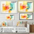 thumbnail image 5 of Designart "Multihued Cubic Designs I" Extra Large Abstract Framed Wall Art - Modern Multicolor Abstract Geometric Bedroom Framed Canvas Wall Art, 5 of 7