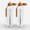 thumbnail image 1 of Smartbottle Sports Large Reusable Water Bottle, Orange, 1000ml / 1L, 2-Pack, 1 of 9