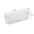 thumbnail image 4 of Sterilite Set (3) Narrow Storage Trays, Clear Plastic Open Bins, Drawer Organizers, 8 Count, 4 of 9