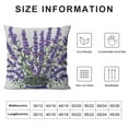 thumbnail image 5 of TIAOTIAOHOU Purple Lavender Flowers Pillowcases Floral Vector Illustration Art Painting Pillow Case Decorative Throw Pillow Cover for Home Sofa Office, 5 of 5