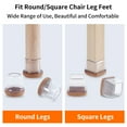 thumbnail image 3 of 16 Pcs Chair Leg Covers,Silicone Chair Leg Floor Protectors with Felt (2inch Clear Square), 3 of 11
