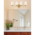 thumbnail image 7 of Warm Brass Four Light Bath Bar from the Woodbury Collection, 7 of 7