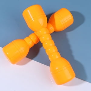 UPOUART 1Pair Plastic Dumbbells Yellow ABS Material for Dance Performance and Exercise