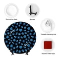 thumbnail image 4 of Zufioo Blue Octopus Print Bone China Decorative Plate, Ceramic Dinner Plate with Stand Ceramic Decoration Homewares-8in, 4 of 6