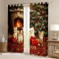 thumbnail image 2 of Feelyou 3D Kawaii Cat Curtains Pack of 2 (42x84 Each) for Child, Western Christmas Festival Curtains Blackout, Kitten Animal Bedroom Curtains, Microfiber Bedroom Decor, 2 of 6