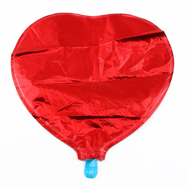 Globos de aluminio con forma de corazón, decoración para fiesta de boda, globo de aire de helio, color rojo