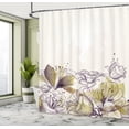 thumbnail image 4 of Ambesonne Flower Shower Curtain, Art Floral Romance Hibiscus, 69"Wx75"L, Pastel Yellow, 4 of 4