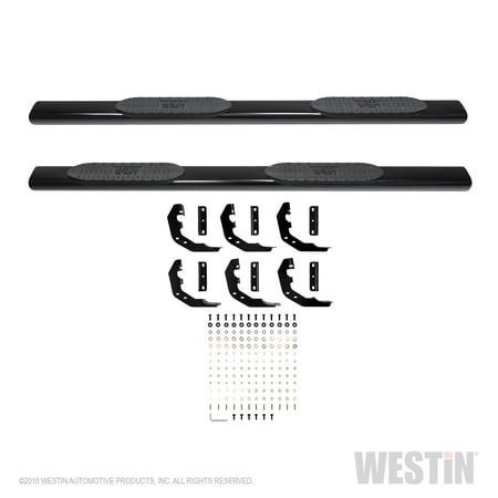 - Westin 21-64085 PRO TRAXX 6 in. Oval Nerf Step Bars Cab Length; Black Powdercoat Mild Steel; w/Mount Kit; Body Mount;
