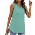 thumbnail image 3 of fvwitlyh Tank Top Body Suits Women Basic Tank Tops for Women Undershirts Tanks Tops Lightweight Camis Tank Tops Green X-Large, 3 of 5