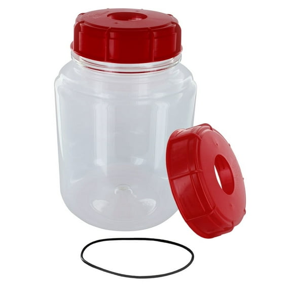 FerMonster One Gallon Fermenter Wide Mouth Carboy With Extra Lid And Gasket