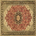 thumbnail image 1 of Ahgly Company Indoor Square Medallion Brown Traditional Area Rugs, 4' Square, 1 of 4