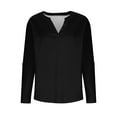 thumbnail image 7 of Ashirexll Womens Long Sleeve T Shirts Winter Tops for Women Solid Color V-Neck Button Down Blouse Casual Long Sleeve Top, 7 of 7