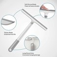 thumbnail image 3 of raclette De Douche, Rotatif 360 Poigne Allonge Raclette En Silicone Polyvalenteavec Pour Douche, Salle De Bain, Miroir, Nettoyage En Verre, Carr, 3 of 5