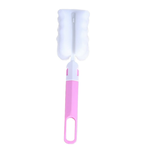 Bewildely Cepillo de taza de esponja con mango largo, herramientas de limpieza de vidrio para botella de agua, hogar, cocina, botella de aislamiento Suministros de limpieza para el hogar PC 1 Bewildely JJ4608-00B