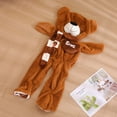 thumbnail image 5 of Muñeco de peluche de piel de tamaño gigante, juguete suave de Animal Love You, bufanda de oso, cojín vacío, almohada, 4 colores, 80-180cm, 5 of 5