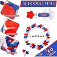 thumbnail image 2 of Topboutique 24 Pcs Patriotic Leis 4th of July Decorations Red White and Blue Flower Garland Patriotic Decoration Hawaiian Luau Flower Necklace Wreath for Memorial Day Independence Day Party Supplies, 2 of 7