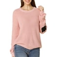 thumbnail image 1 of Allegra K Junior's Pullover Drop Shoulder Elbow Cat Patch Loose Sweater Pullover, 1 of 6