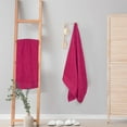 thumbnail image 4 of MyOwn 100% Premium Cotton 2 Pack Oversized Bath Towel Set 28x55 inches, Large Bath Towels, Ultra Absorbant Compact Quickdry & Lightweight Towel, Ideal for Gym Travel Camp Pool - Hot Pink, 4 of 7