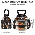 thumbnail image 5 of Halloween Gnome Pattern Drawstring Lunch Bag Women - Drawstring Lunch Bag Insulated for Work Office - Stain-Resistant Large Lunchbags for Women with Multi-Pockets, 5 of 6