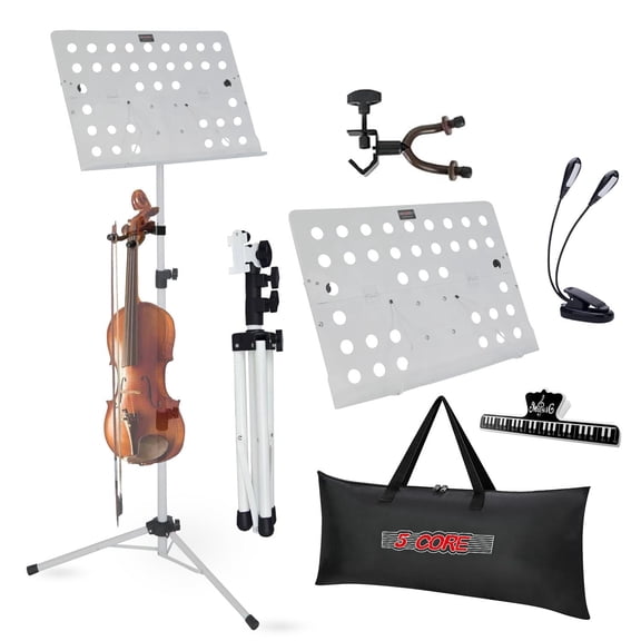 Music Stand for Sheet Music Heavy Duty Folding Portable Stands Book Clip Holder Music Accessories And Travel Carry Bag -MUS FLD HD ACC