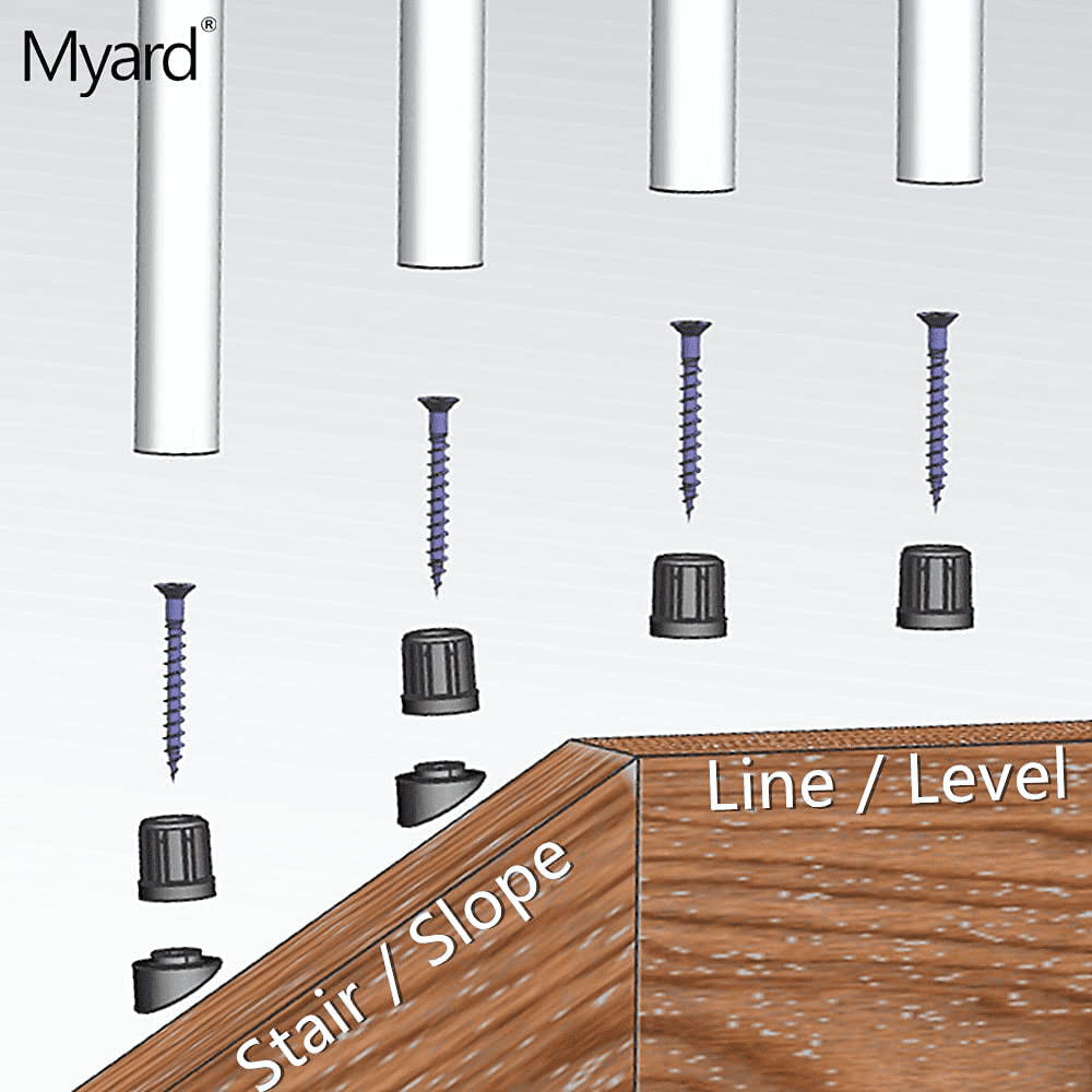 Buy Myard Baluster Connectors with Screws for Deck Handrail Railing Fencing (Qty 100 for 50