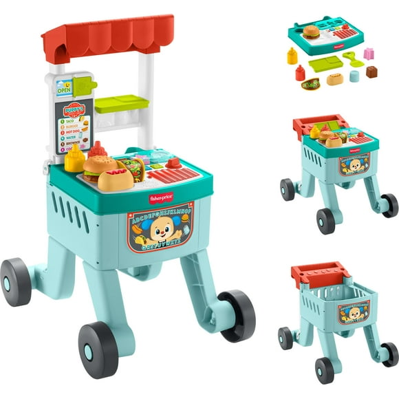 Juguete para Juego Simulado Fisher-Price Carrito Andador de Snacks +6 meses