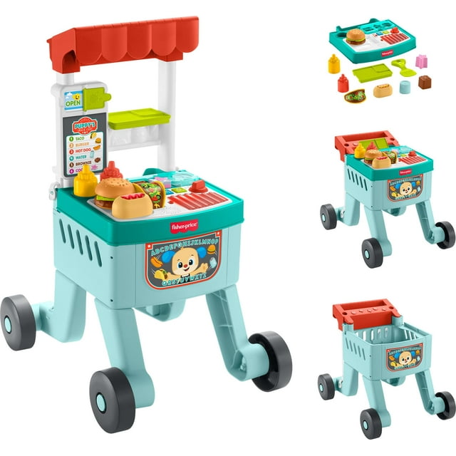 Juguete para Juego Simulado Fisher-Price Carrito Andador de Snacks +6 meses