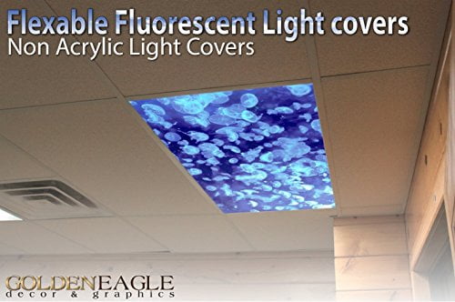 Jellyfish 2ft X 4ft Drop Ceiling Fluorescent Decorative Light Cover Skylight Canada - Fluorescent Light Covers For Drop Ceiling Jellyfish 2ft X 4ft Drop Ceiling Fluorescent Decorative Light Cover Skylight Canada - Fluorescent Light Covers For Drop Ceiling