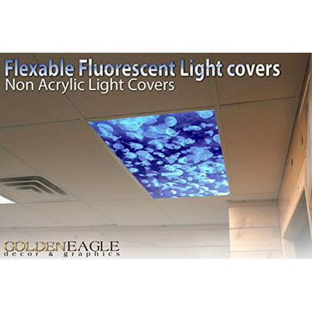 Jellyfish 2ft X 4ft Drop Ceiling Fluorescent Decorative Light Cover Skylight Canada - Fluorescent Light Covers For Drop Ceiling
