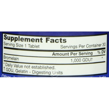 Jarrow Formulas Bromelain, Supports Protein Digestion and Joint Health, 1000 gdu, 30 Tabs