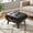 Black, variant on Leumius Faux Leather Ottoman with Hidden Storage Space,Modern Foot Stool with Handle and Metal Legs for Living Room Bedroom,Black