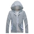 thumbnail image 3 of Mujeres Hombres adolescentes niños secado rápido ultrafino ultraligero protector solar UV UPF40 + chaqueta ciclismo correr Camping abrigo piel cortavientos, 3 of 5