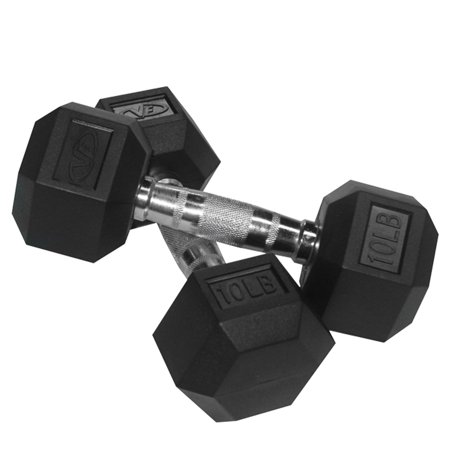 Valor Fitness RH-10 Rubber Hex Dumbbell 10lb Pair (Best Way To Lose 10 Lbs)