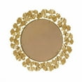 thumbnail image 5 of 30.5"Eden Gingko Leaf Round Wall Mirror, Iron Metal Plate Frame Antique Finish Mirror, 5 of 7