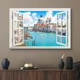 thumbnail image 2 of wall26 Canvas Print Wall Art Window View of Venice Bay in Italy Nature Cities Photography Realism Rustic Scenic Colorful Relax/Calm Ultra for Living Room, Bedroom, Office - 16"x24", 2 of 5