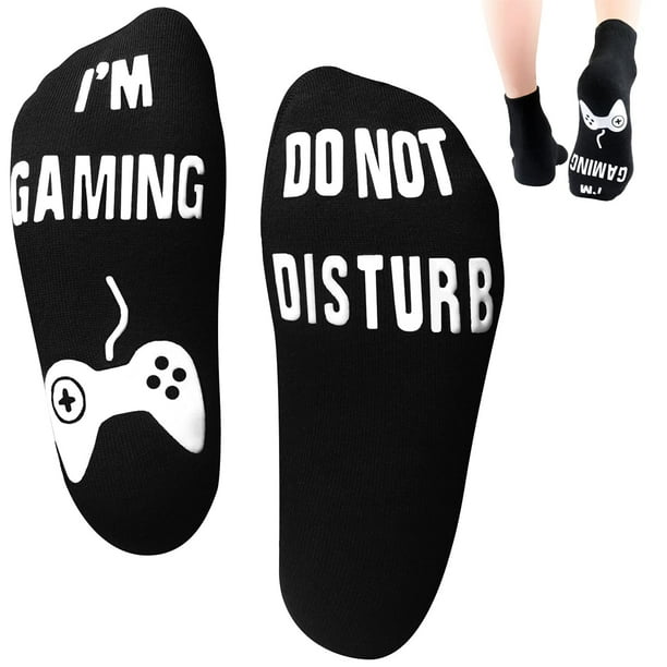 Do Not Disturb I'm Gaming Socks, Gaming Sock Funny Novelty Gift for Teen  Boys Mens Gamer Kids Sons Husbands Boyfriends Women 
