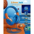 thumbnail image 5 of Wired Kids Headphones with Microphone for School Boys Girls, Safe Volume 85/94dB – awatrue 3.5mm On-Ear FunShare Headset Toddler Earphones for  Computer Chromebook Onn Tablets, Blue, 5 of 7