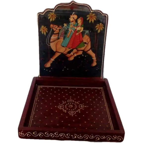 India Meets India Handicraft Wooden Serving Tray Serving Platter, Best Gifting, Made By Awarded Indian Artisan