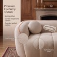thumbnail image 6 of LUCKHAO 98.4" Modern Compressed Cloud Sofa, 3-Seat Corduroy Couch, No Assembly Sofa-in-a-Box, Camel, 6 of 8