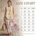 thumbnail image 7 of Xoenoiee Crane Mountain Cherry Blossom Print Women Tank Sundress Casual Sleeveless Round Neck Loose Wrinkle-Free Long Maxi Vacation Dress Linen Cocktail Party Madi Dresses with Pockets, Size M, 7 of 7