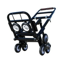 TECHTONGDA Portable Folding Hand Truck Stair Climbing Cart Handcart Luggage Cart with 2 Backup Wheels