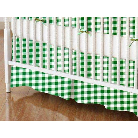 Crib Skirt Green 84