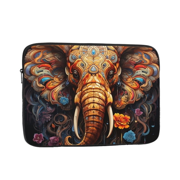 Laptop Case Protect Sleeve Bag Shockproof Protective Notebook Computer Cover 10 inch, Elephant Indian Psychedelic